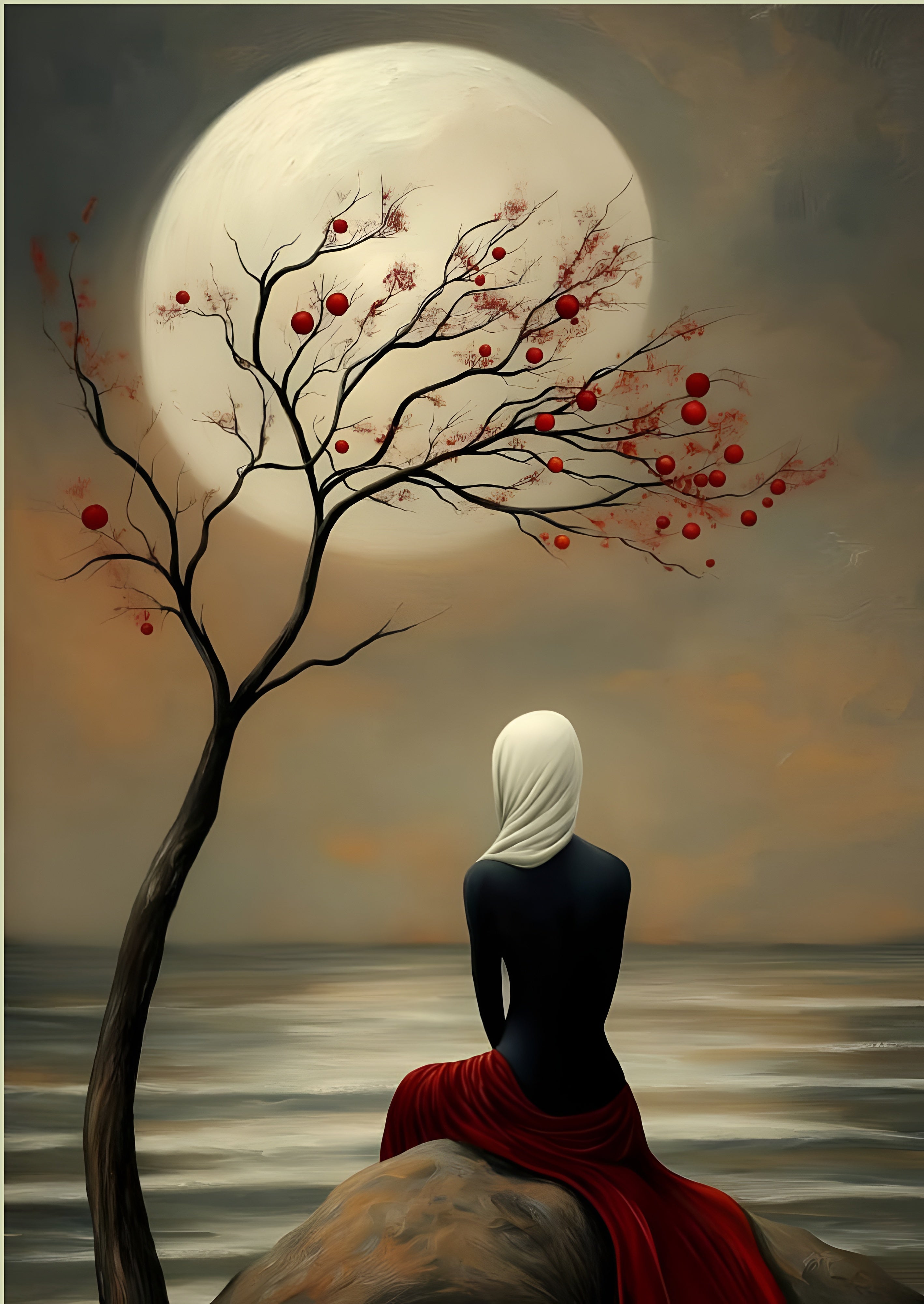 Ethereal Solitude: The Lunar Watcher