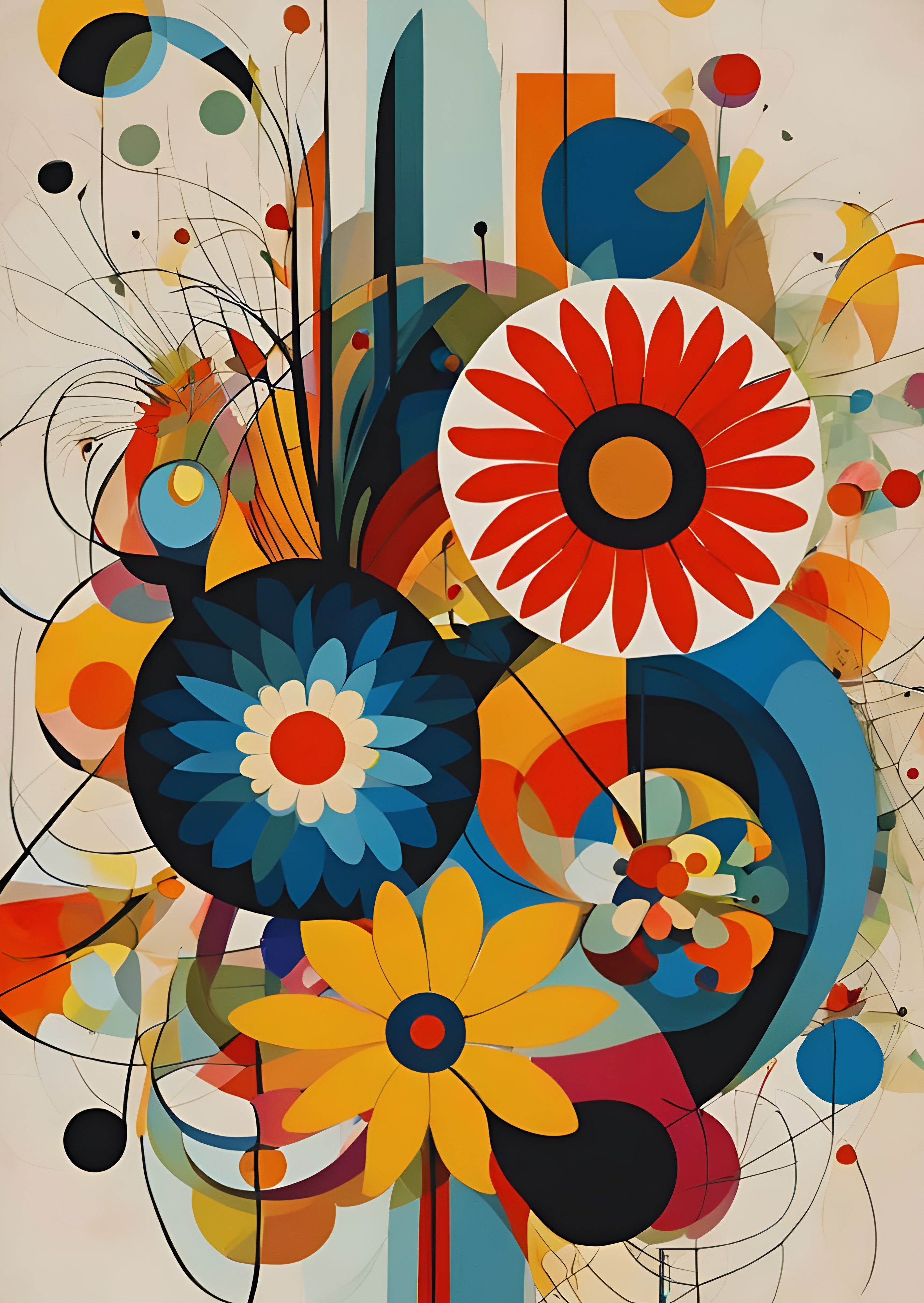 Prismatic Aviary: A Dynamic Geo-Nature Triptych