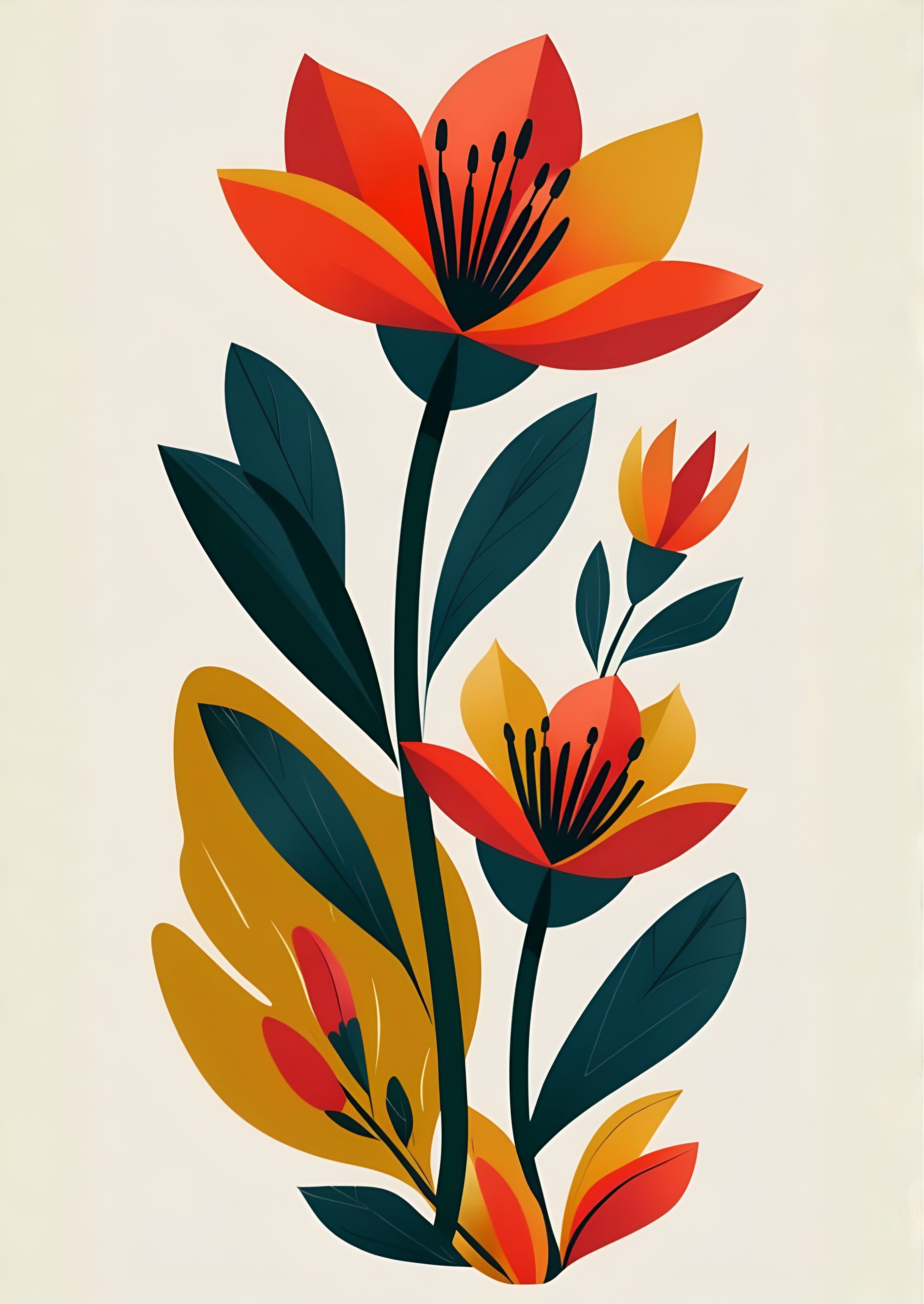 Abstract Flora: The Modernist Bloom Collection
