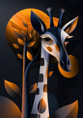 Geometric Safari: The Modern Giraffe Portrait