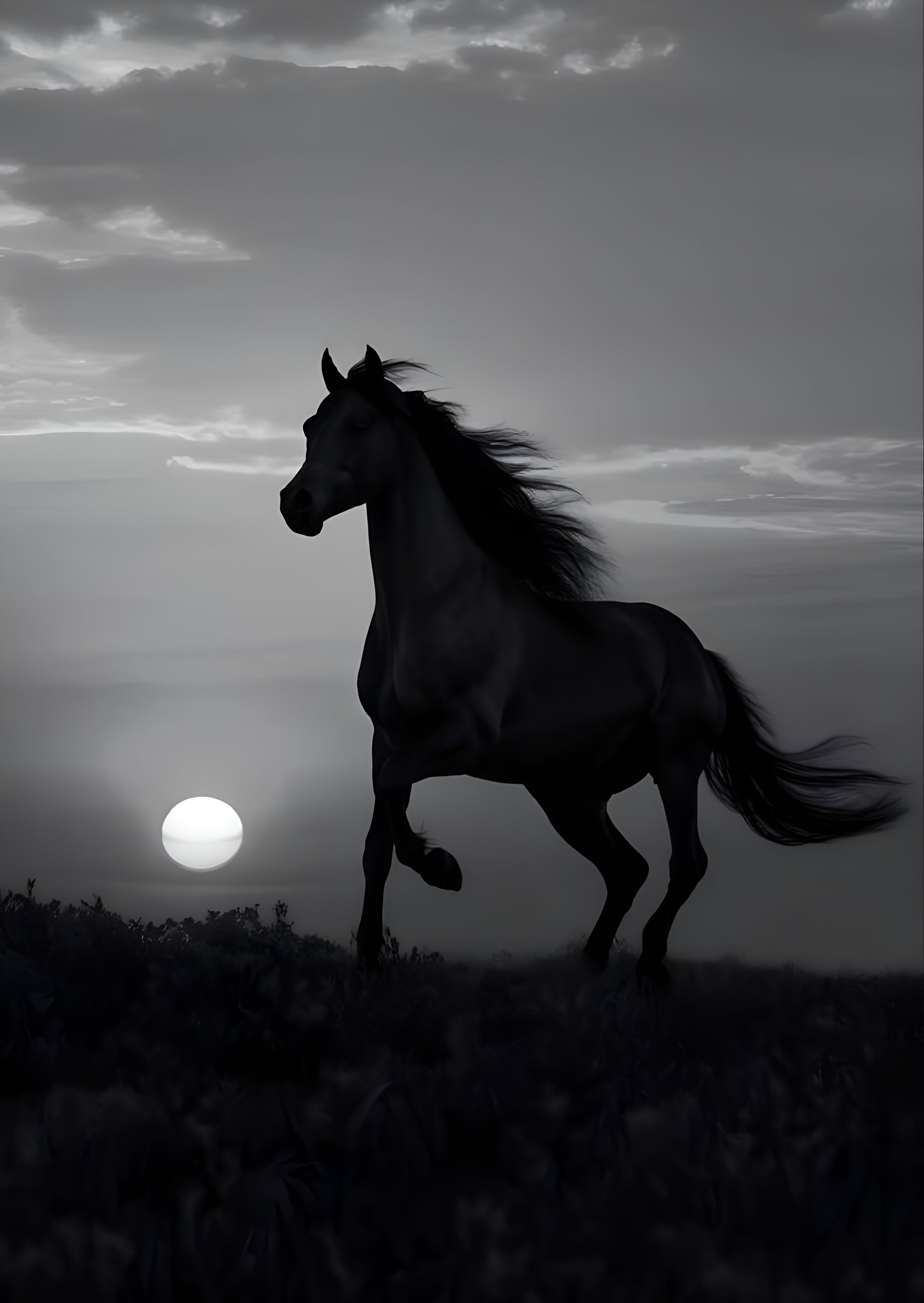 Equine Majesty: The Monochrome Spirit Collection