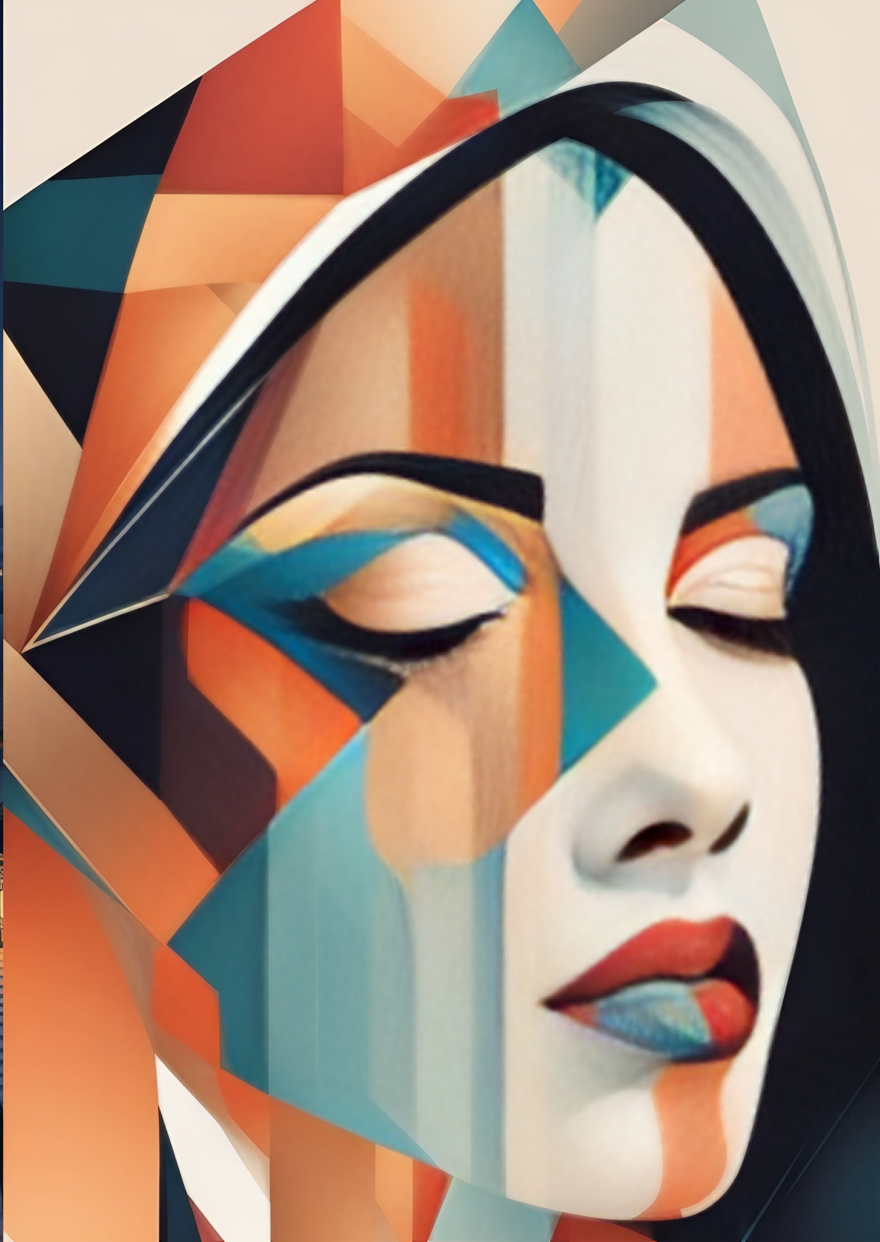 Geometric Muse: A Study in Fragmented Calm