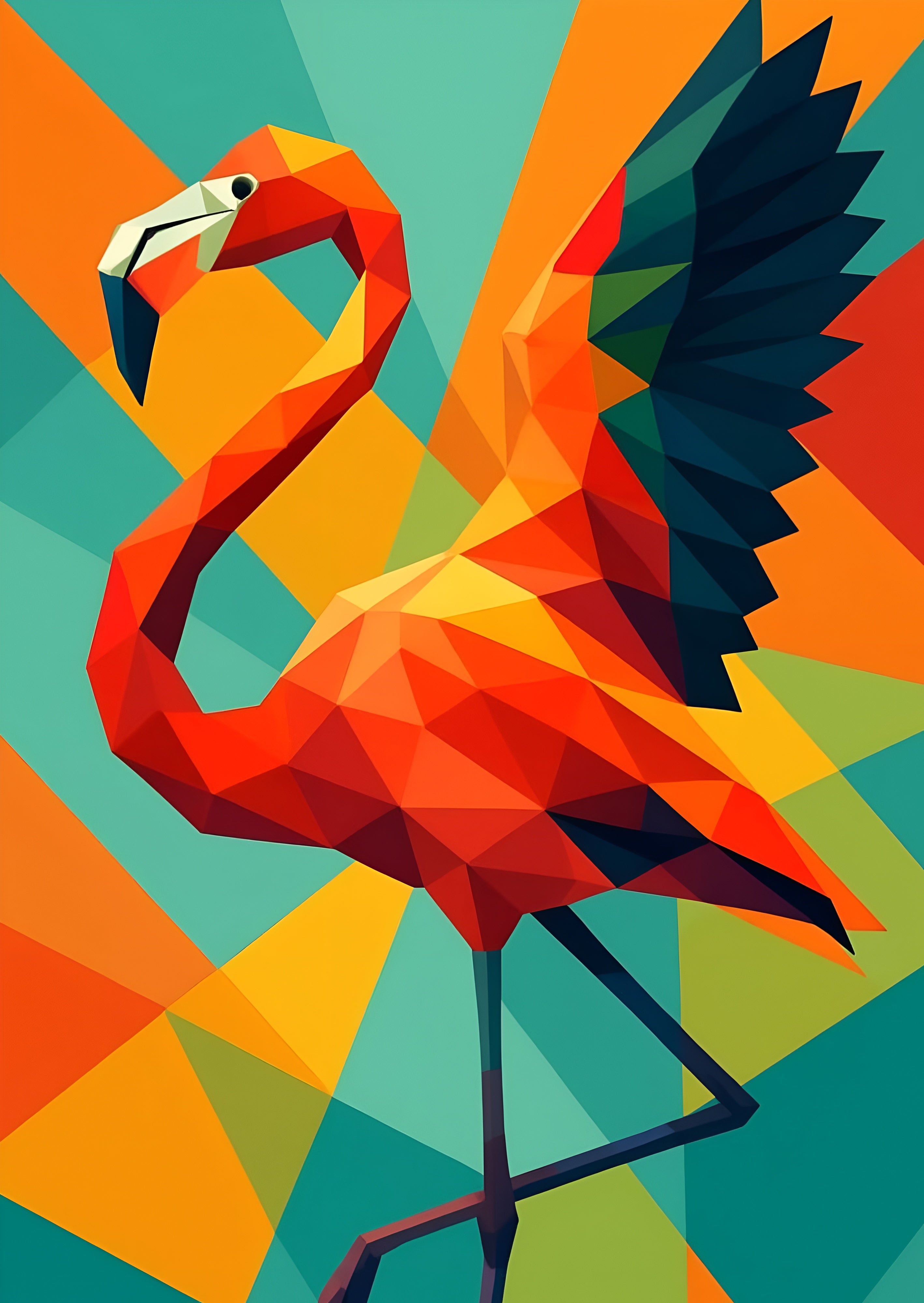 Prismatic Flamingo
